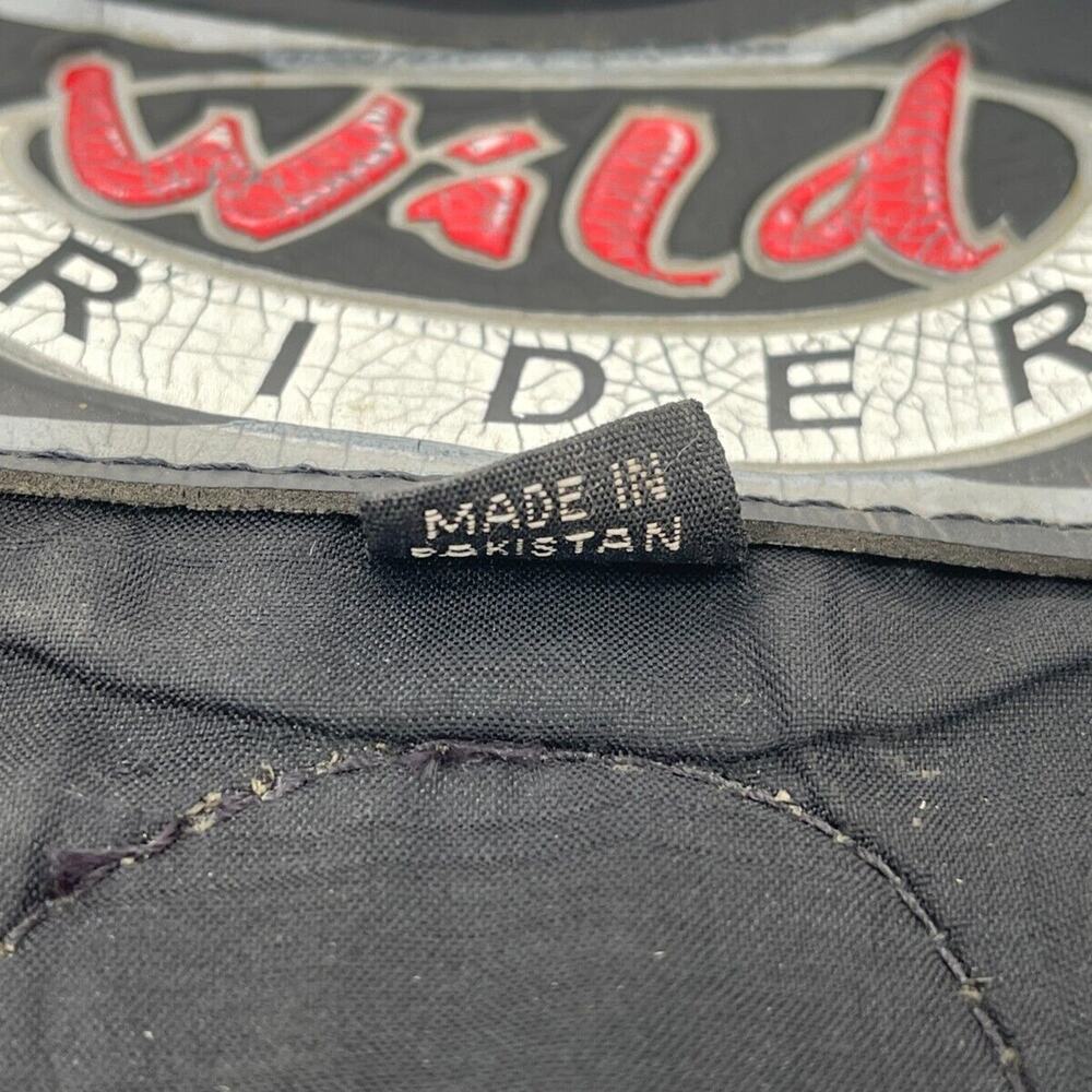 Wild Rider biker leather vest harley davidson patch Size M vintage - Picture 5 of 6